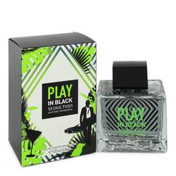 Play In Black Seduction Cologne by Antonio Banderas Cologne 3.4 oz Eau De Toilette Spray