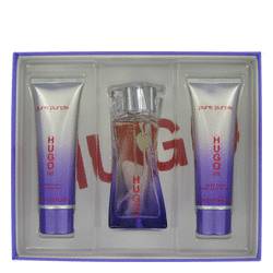 Pure Purple Perfume by Hugo Boss Perfume -- Gift Set - 1.6 oz Eau De Toilette Spray + 1.6 oz Body Lotion + 1.6 oz Shower Gel