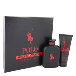 Polo Red Extreme Cologne by Ralph Lauren -- Gift Set - 4.2 oz Eau De Parfum Spray + 3.4 oz Hair & Body Wash