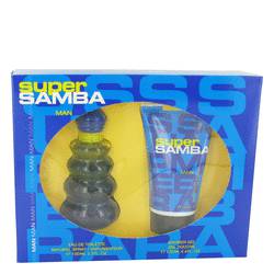 Samba Super Cologne by Perfumers Workshop Cologne -- Gift Set - 3.4 oz Eau De Toilette Spray + 4.4 oz Shower Gel