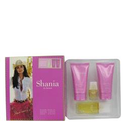 Shania Perfume by Stetson Perfume -- Gift Set - 1.7 oz Eau De Toilette Spray + 5 oz Body Lotion + 5 oz Shower Gel + .375 oz Mini EDT