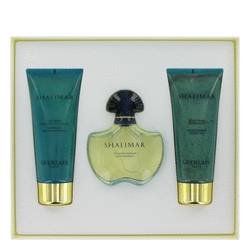 Shalimar Light Perfume by Guerlain Perfume -- Gift Set - 1.7 oz Eau De Toilette Spray + 3.4 oz Body Lotion + 3.4 oz Shower Gel