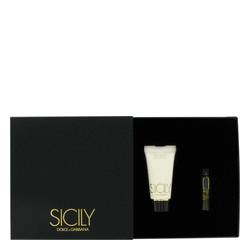 Sicily Perfume by Dolce & Gabbana Perfume -- Gift Set - .05 oz Eau De Parfum + .5 oz Silken Passion Body Lotion