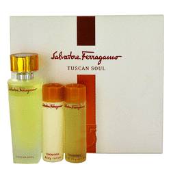 Tuscan Soul Cologne by Salvatore Ferragamo Cologne -- Gift Set - 4.2 oz Eau De Toilette Spray + 2.5 oz Body Lotion + 2.5 oz Shower Gel