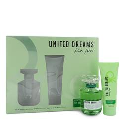United Dreams Live Free Perfume by Benetton Perfume -- Gift Set - 2.7 oz Eau De Toilette Spray + 2.5 oz Body Lotion