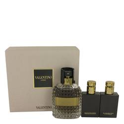 Valentino Uomo Gift Set By Valentino Gift Set For Men Includes 3.4 Oz Eau De Toilette Spray + 1.7 Oz Shower Gel + 1.7 Oz After Shave Balm