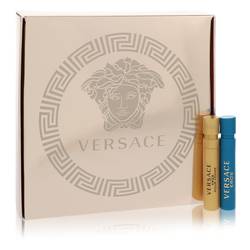 Versace Eros Perfume by Versace -- Gift Set - .03 Mini EDP in Versace Eros Pour Femme + .03 Mini EDT in Versace Eros